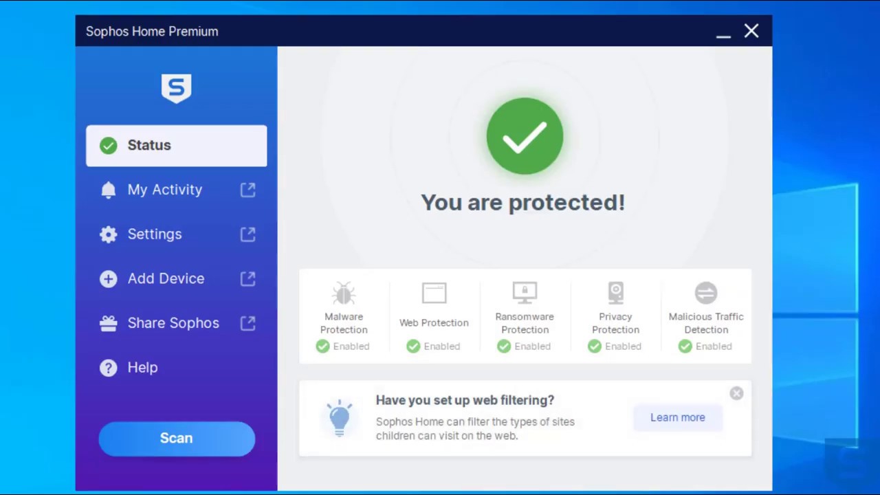 do you need to created an account to use sophos antivirus for mac
